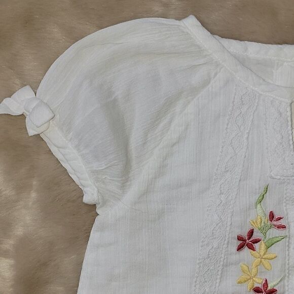 JANIE AND JACK WHITE PEASANT TOP, SIZE 4 - NEW! - Picture 2 of 8